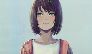 Preview wallpaper girl, jacket, glance, anime, art