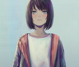 Preview wallpaper girl, jacket, glance, anime, art