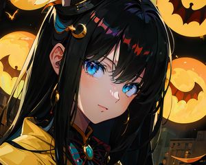 Preview wallpaper girl, jewelry, anime, art