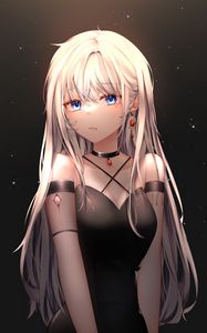 Preview wallpaper girl, jewelry, dress, anime