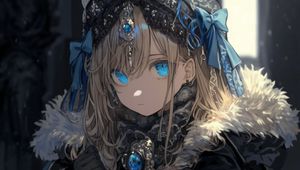 Preview wallpaper girl, jewelry, gloves, anime, art