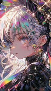 Preview wallpaper girl, jewelry, portrait, art, anime