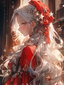 Preview wallpaper girl, jewelry, stars, art, anime