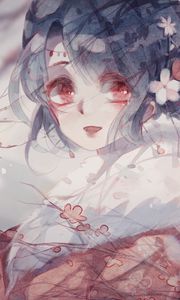 Preview wallpaper girl, kimono, anime, art