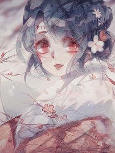 Preview wallpaper girl, kimono, anime, art