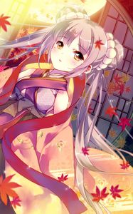 Preview wallpaper girl, kimono, anime