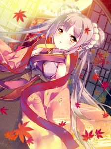 Preview wallpaper girl, kimono, anime