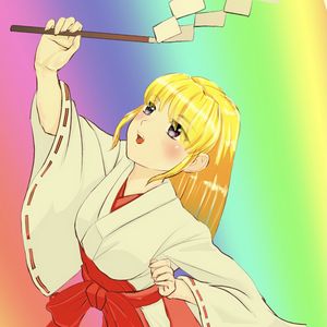 Preview wallpaper girl, kimono, anime, art, colorful