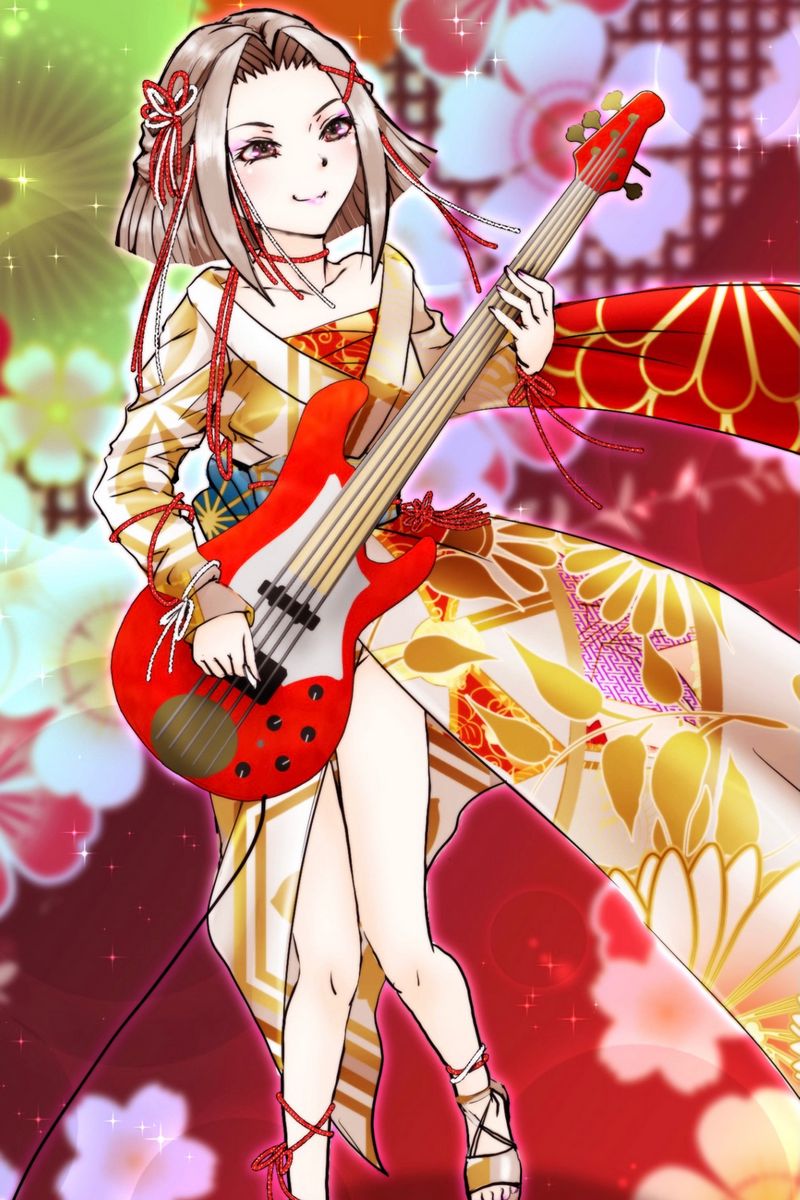 Bass guitar Mio Akiyama Homura Akemi Anime One Piece, Bass Guitar  transparent background PNG clipart | HiClipart