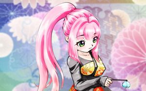 Preview wallpaper girl, kimono, bell, anime