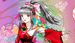 Preview wallpaper girl, kimono, bow, anime