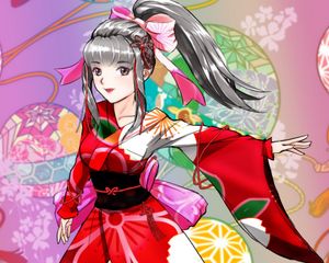 Preview wallpaper girl, kimono, bow, anime