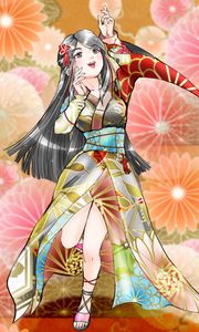 Preview wallpaper girl, kimono, dance, anime