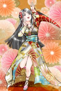 Preview wallpaper girl, kimono, dance, anime