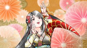 Preview wallpaper girl, kimono, dance, anime