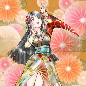 Preview wallpaper girl, kimono, dance, anime