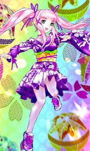 Preview wallpaper girl, kimono, dance, movement, anime