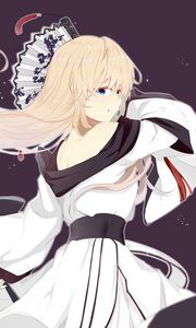 Preview wallpaper girl, kimono, fan, anime