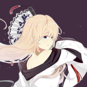 Preview wallpaper girl, kimono, fan, anime