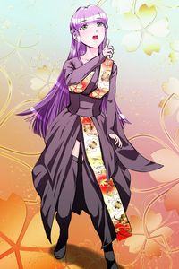 Preview wallpaper girl, kimono, gesture, singing, anime