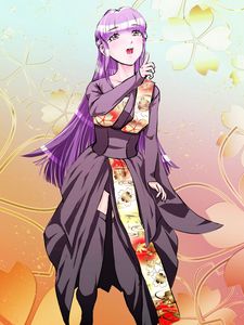 Preview wallpaper girl, kimono, gesture, singing, anime