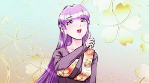 Preview wallpaper girl, kimono, gesture, singing, anime