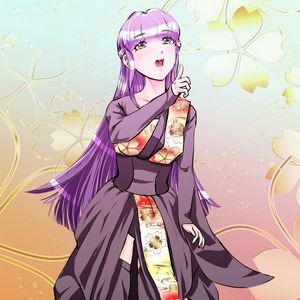 Preview wallpaper girl, kimono, gesture, singing, anime