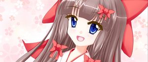 Preview wallpaper girl, kimono, glance, anime, art, cartoon