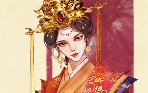 Preview wallpaper girl, kimono, glance, anime, art, japan
