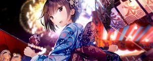 Preview wallpaper girl, kimono, holiday, anime, art