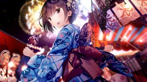 Preview wallpaper girl, kimono, holiday, anime, art