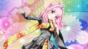 Preview wallpaper girl, kimono, ice cream, anime, art