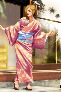 Preview wallpaper girl, kimono, japan, art