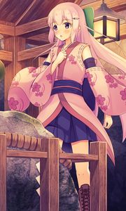 Preview wallpaper girl, kimono, japan, anime, art