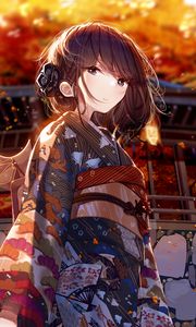 Preview wallpaper girl, kimono, japan, anime