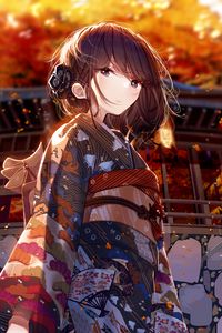 Preview wallpaper girl, kimono, japan, anime