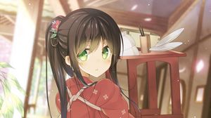 Preview wallpaper girl, kimono, maid, anime