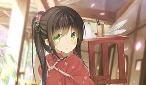 Preview wallpaper girl, kimono, maid, anime