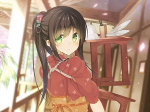 Preview wallpaper girl, kimono, maid, anime
