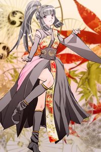 Preview wallpaper girl, kimono, pose, anime, art
