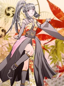 Preview wallpaper girl, kimono, pose, anime, art