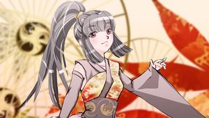Preview wallpaper girl, kimono, pose, anime, art