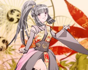 Preview wallpaper girl, kimono, pose, anime, art