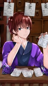 Preview wallpaper girl, kimono, recipes, anime