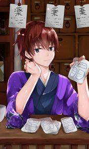 Preview wallpaper girl, kimono, recipes, anime