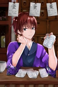 Preview wallpaper girl, kimono, recipes, anime