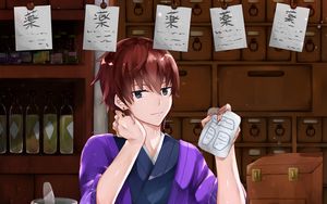 Preview wallpaper girl, kimono, recipes, anime