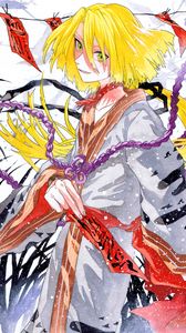 Preview wallpaper girl, kimono, rope, anime, art