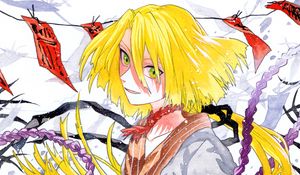 Preview wallpaper girl, kimono, rope, anime, art
