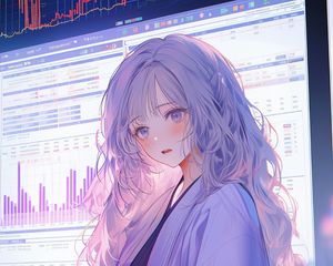 Preview wallpaper girl, kimono, screen, anime, art